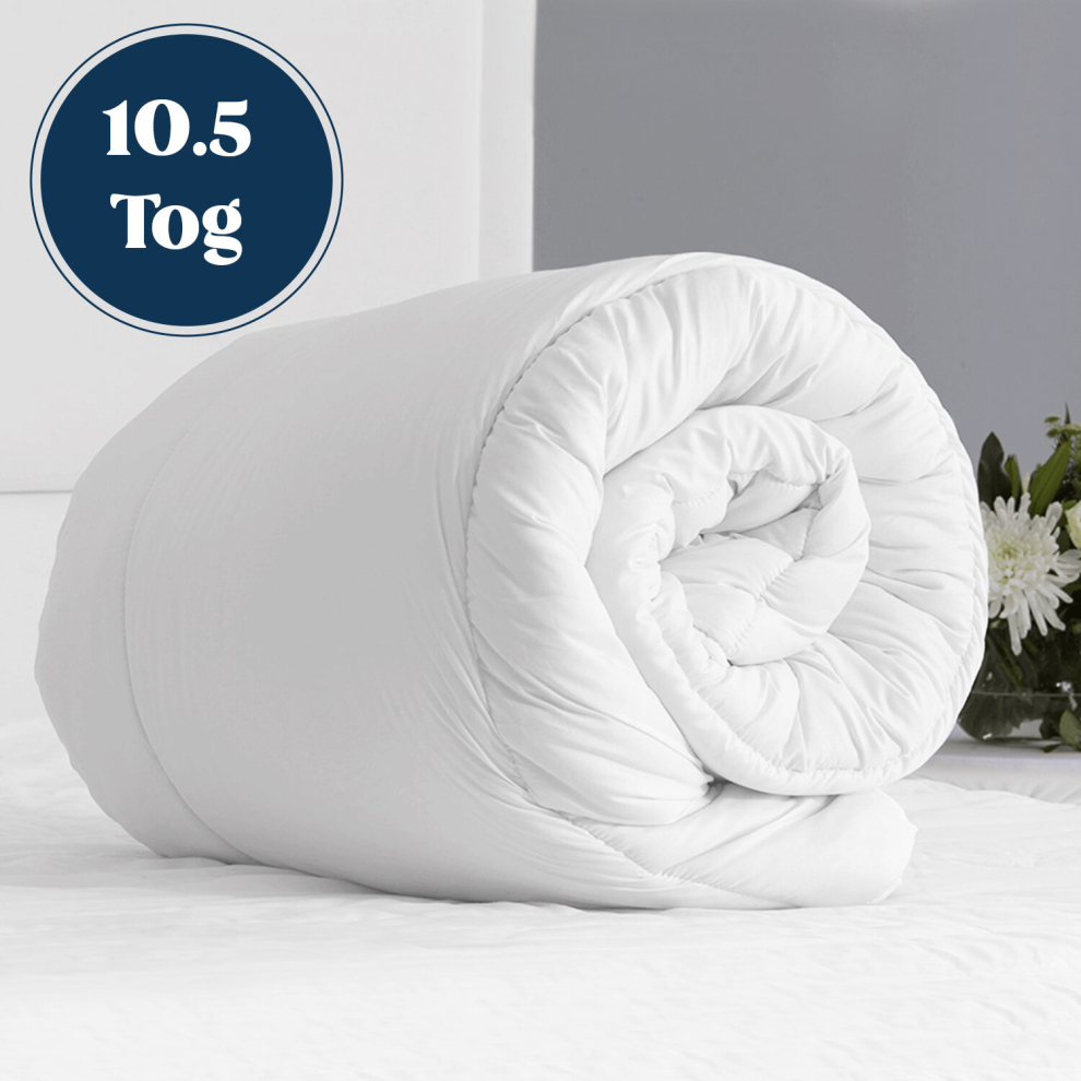 (King: 230 x 220 cm., 10.5 TOG) Quilted Warm Thick Duvet & Quilt Tog Hotel Quality Duvet Tog Anti Allergy Winter Duvet Tog