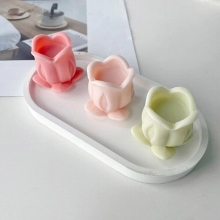 Flower Pot Silicone Mold Plaster Succulent Planter Mould DIY Holder Mold