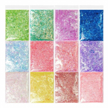 12 Colors Chunky Glitter Flakes Nail Sequins Sticker Decorations Foil Flakes Craft Glitter for Epoxy Resin Mold Jewelry Filling