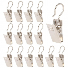 50 PCS Stainless Steel Curtain Clips with for Curtain Photos Outdoor Party Wire Holder