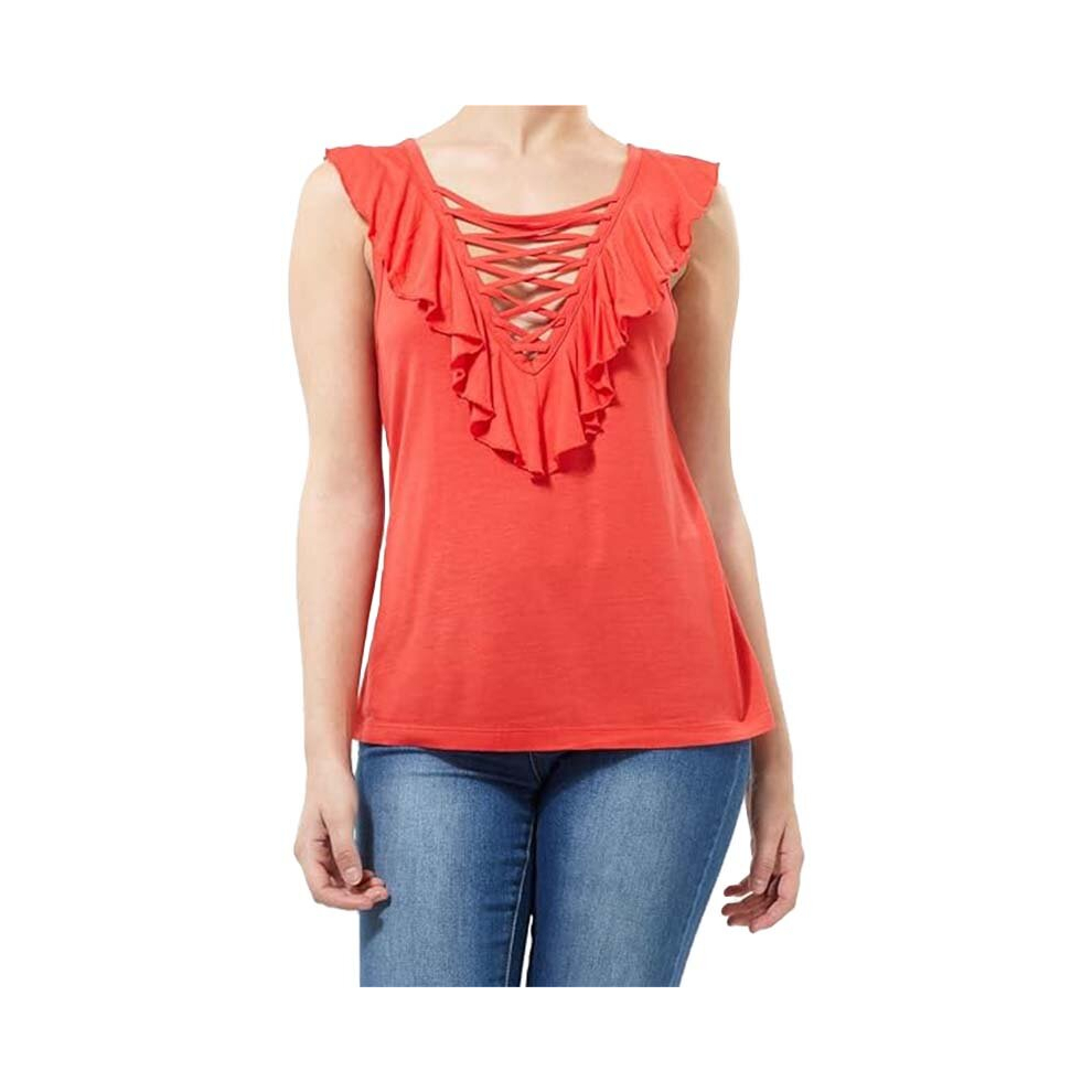 Brave Soul (Racer Xs) Womens Vest Tank Tops Sleeveless Red