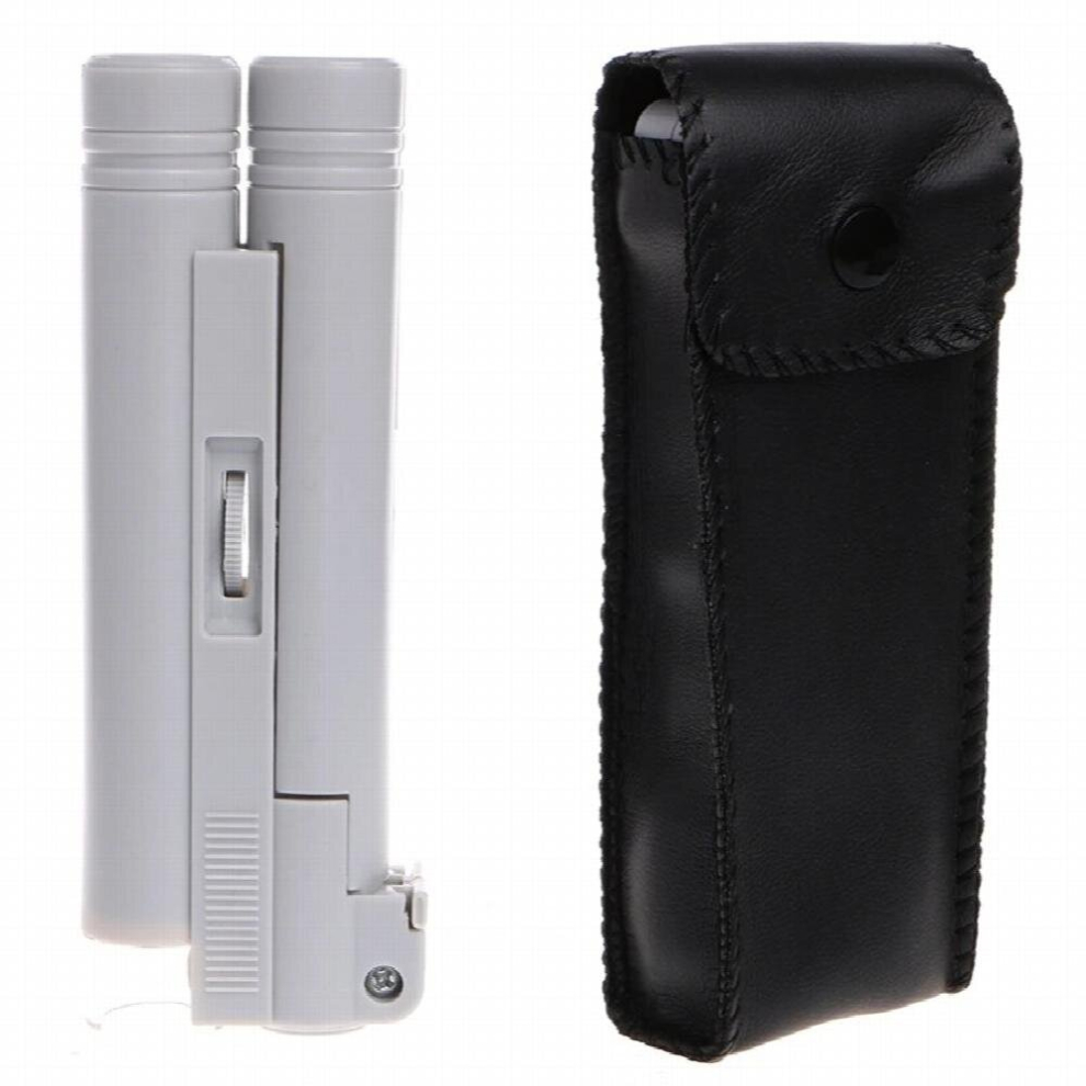 Light 100X Zoom Handheld Microscope Led Jewelry Magnifier Lens Loupe Pocket