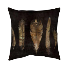 20 x 20 in. Brown Feather Set-Double Sided Print Indoor Pillow