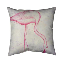 20 x 20 in. Pink Flamingo Sketch-Double Sided Print Indoor Pillow