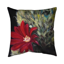 26 x 26 in. Echinopsis Red Cactus Flower-Double Sided Print Indoor Pillow