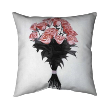 26 x 26 in. Bouquet of Coral Roses-Double Sided Print Indoor Pillow