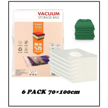 (70x100cm_XX-Large Pack of 6) Vacuum Storage Bags Air Suction Bag