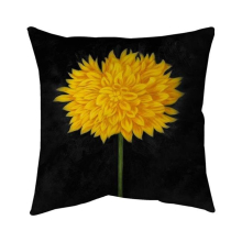 26 x 26 in. Yellow Chrysanthemum-Double Sided Print Indoor Pillow