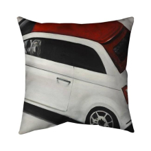 26 x 26 in. Italian Red & White Car-Double Sided Print Indoor Pillow