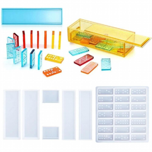DIY Plaster Soap Casting Epoxy Mould Domino Tiles Casting Mold 2