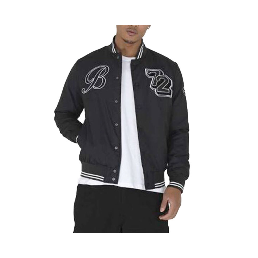 (Black, L) BRAVE SOUL BRODY Mens Bomber Jackets Winter Outwear