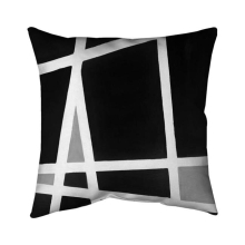 20 x 20 in. Black & White Abstract Shapes-Double Sided Print Indoor Pillow