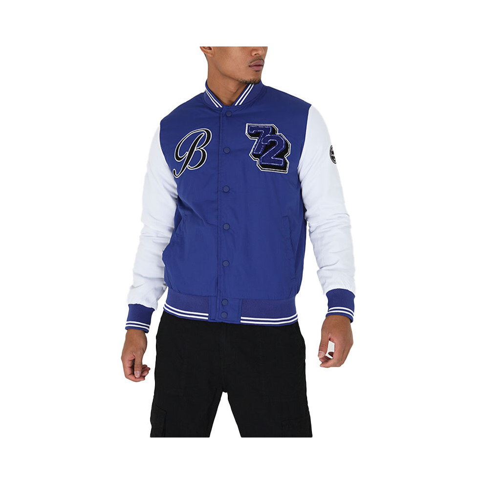 (Blue, S) BRAVE SOUL BRODY Mens Bomber Jackets Winter Outwear