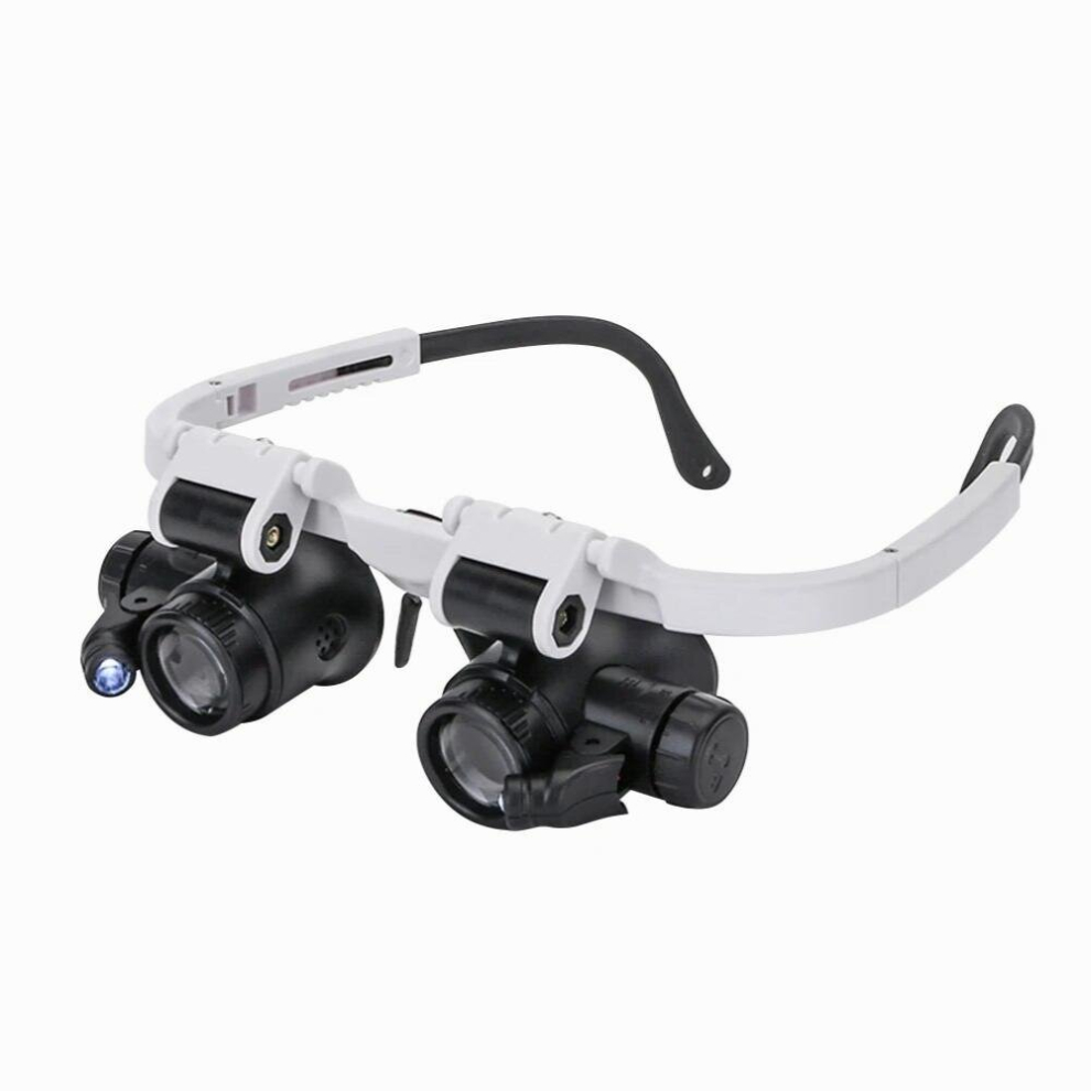 8X/15X/23X Double Eye LED Lamp Magnifier Spectacles Glasses Magnifier Loupe Watch Jewellery Measurement Glass Glasses