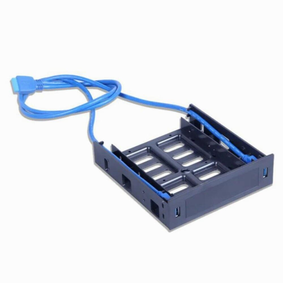 2 X Usb 3.0 Front Panel With 3.5Inch Device/Hdd Or 2.5Inch Ssd/Hdd To 5.25 Floppy To Optical Drive Tray Bracket 885667998897
