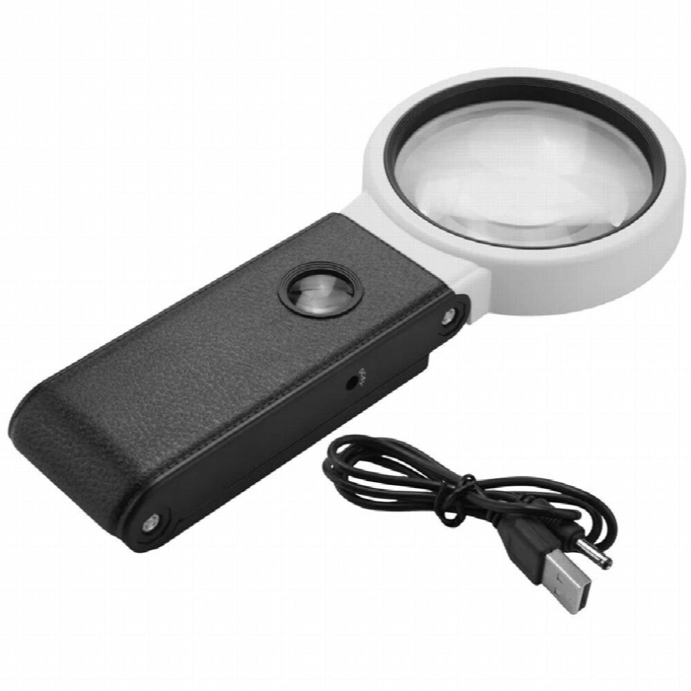 Light Magnifying Glass With 3.5X 25X Magnification With Led Illuminated, Handheld Or Stand Magnifying Glass