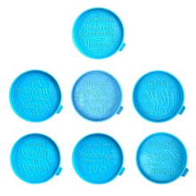 Letters Pattern Round Silicone Mold Drop Coaster Placemat Mold for Diy Craft