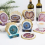 5Pieces/set Irregular Edge Coaster Moulds Round Square Oval Shape Cup Mat Mold 3