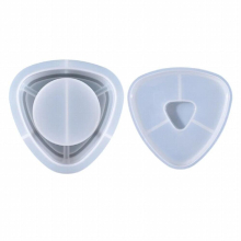 634D 1 Set Triangle Ashtray Epoxy Resin Mold Cigarette Ash Container Silicone Mould
