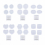 5Pieces/set Irregular Edge Coaster Moulds Round Square Oval Shape Cup Mat Mold 2