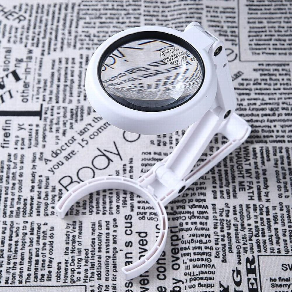 5/11X 8 LED Magnifying Glass Portable Foldable Stand Table Handheld Magnifier With Light For Reading Crafting Repairing Tool