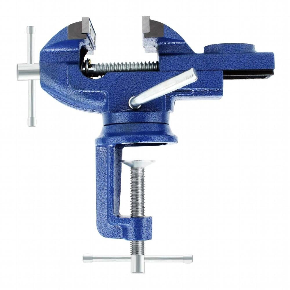 Woodworking Vise 360?Swivel Base Quick Adjust Home Vice Clamp-On Vise For Metalworking Cutting Conduit Drilling Jewelry Repair 885668002128