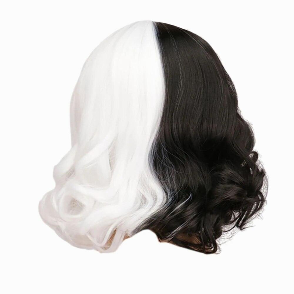 Unisex Short Wigs With Bangs Shoulder Length Wavy Wig For Women Short Curly Wig For Women()