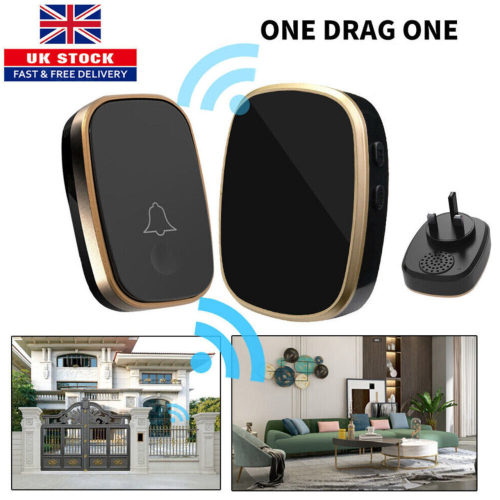 Wireless Doorbell Waterproof 1000FT Range Door Bells Kit Cordless 45