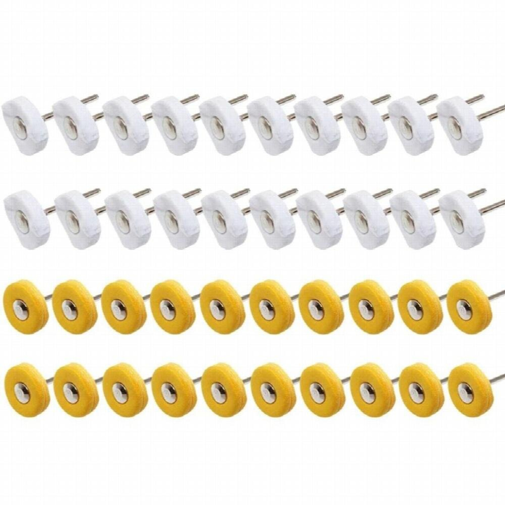 40 Pieces Buffing Wheels For Polishing Buffer Wheel Watch Jewelry Polish Rotary Drill Tool Accessories 3Mm Mandrel 885668005440