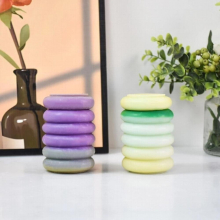 Geometric Art Gypsum Silicone Molds Round Cup Storage Box Mold for Making Succulent Plant Pot Flower Pot Pen Holder