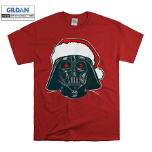 (Large, Red) Christmas Poster Darth Vader Men Women Unisex Top T Shirt T-Shirt Tshirt