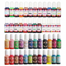 24 Bottles Alcohol-Based Inks & 24 Translucent Crystals Epoxy Resin Pigment Kit
