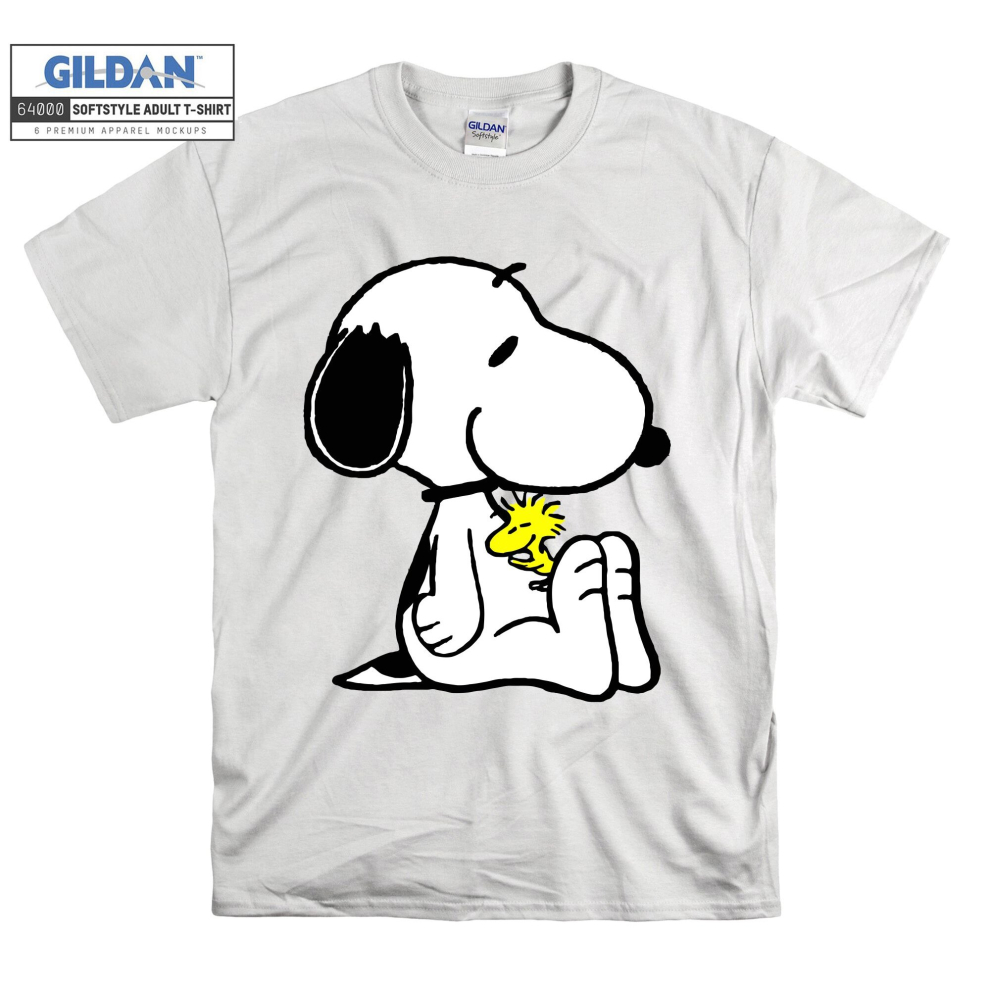 (XX-Large, White) Snoopy And Woodstock Poster Black Women T Shirt T-Shirt Tshirt Top