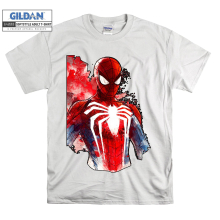 (Medium, White) Cool Poster Spider-Man Men Women Unisex Top T Shirt T-Shirt Tshirt