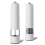 (White) Electric Salt Pepper Mill Grinder Adjustable Coarseness 1