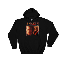 (Small, Black) Anakin Skywalker Cool Poster Black Men Women Unisex Hooded Sweatshirt Hoodie