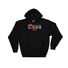 (5X-Large, Black) Three Harry Marvel Comics Characters Poster Black Men Women Unisex Hooded Sweatshirt Hoodie