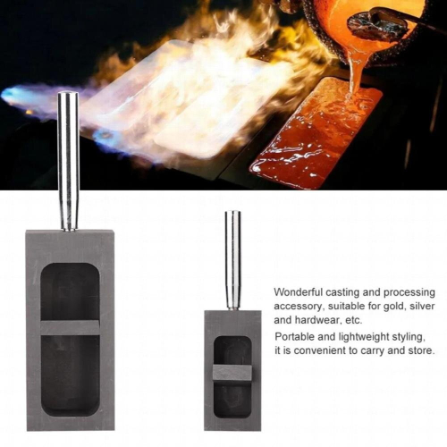 500g/2000g Graphite Ingot Mold Melting Casting Refining Scrap Bar Mould 2
