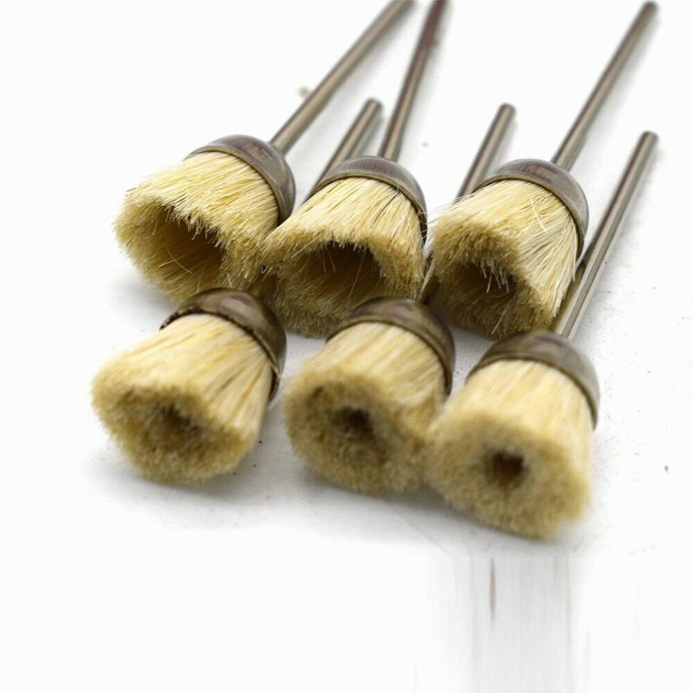 100Pcs Soft Polishing Cup Brush Wheels Bristle Buffing Rotary Tool 2.35Mm Shank 885668015906