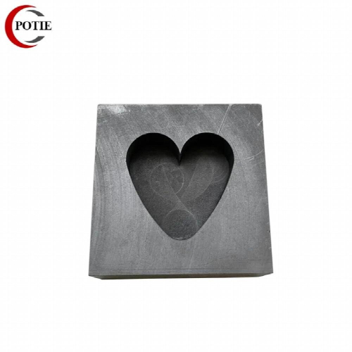 Heart Shape Graphite Ingot Bar Mold Mould Crucible for Melting Silver Casting Refining DIY Ingot Mold 2