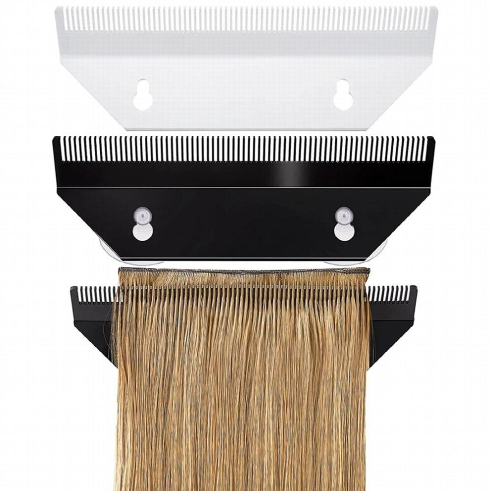 Unisex Not,Specified Hair Extension Holder 2 Pieces Acrylic Hair Extension Hanger Portable Extension Holder Wig Storage Rack Hair Extension