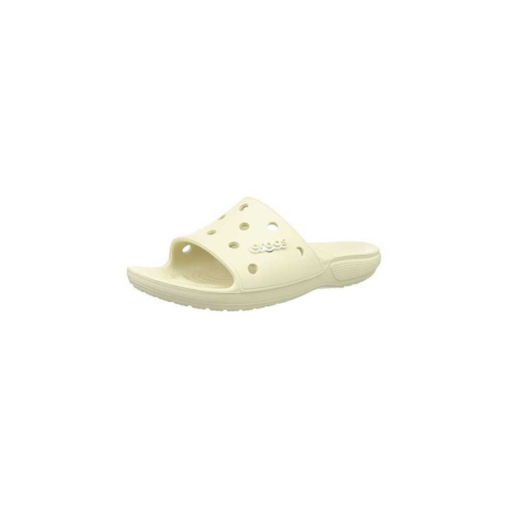 crocs Unisex classic Slide Sandals, Bone, 8 Men10 Women