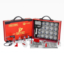 Hansol Professionelles Schröpftherapie-Set mit Pumpgriff - 19 Schröpfköpfe, englisches Handbuch, Made in Korea