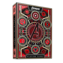 AVENGERS-DECK-RED: theory11 Avengers Playing Cards (Red) — Infinity Saga Edition with Custom Marvel Artwork