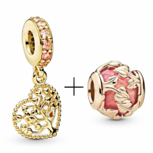 2Pcs/Lot Life Of Tree Beads Charm Fit DIY Bracelet Necklace For Women Men Jewelry Gift Accessories