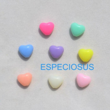 Cartoon Small Heart Bracelet DIY Accessory Mix Acrylic Beads Earring Department 9MM Children jewelry Making Finding 100pcs