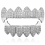 Silver Plated Top & Bottom Mouth Teeth Grills High Quality, Silver 6