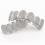 Silver Plated Top & Bottom Mouth Teeth Grills High Quality, Silver 2