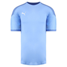 (L) Puma DryCell TeamFinal 21 Short Sleeve Mens Light Blue Training Jersey T-Shirt 656481 18 (UK )