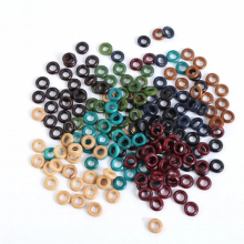 100pcs Colorful Wood Circle Loose Beads Mixed Colors Spacer Bead For Kids Bracelet Jewelry Making Dreadlocks Headwear